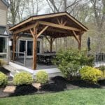 Trochimowicz Dettached roof incorportaed into railing (Cedar Finish)