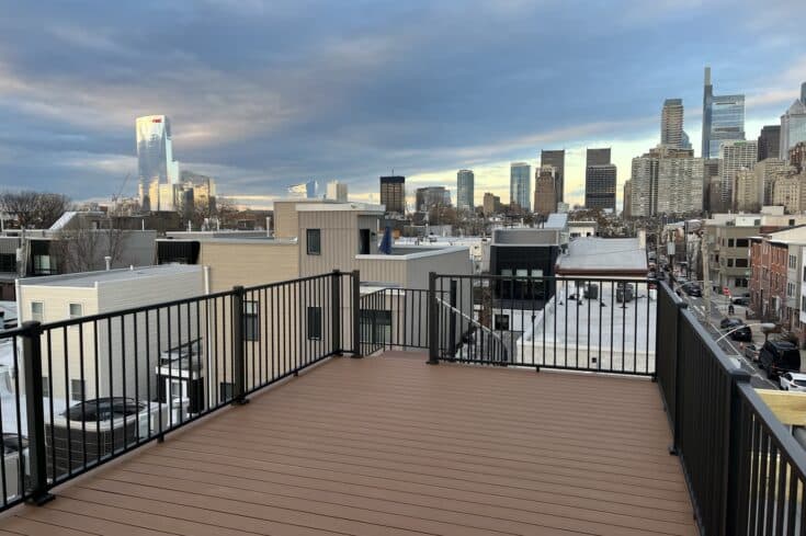Custom Rooftop Deck with Aluminum Railing in Philadelphia, PA (19146)