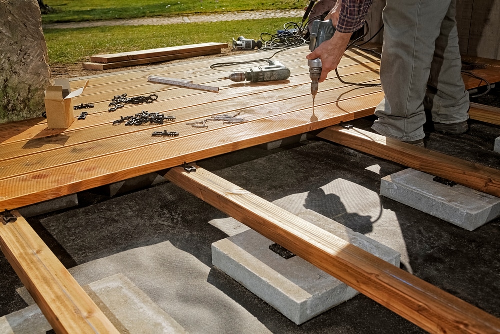 How to Install Deck Tiles on an Uneven Surface 1